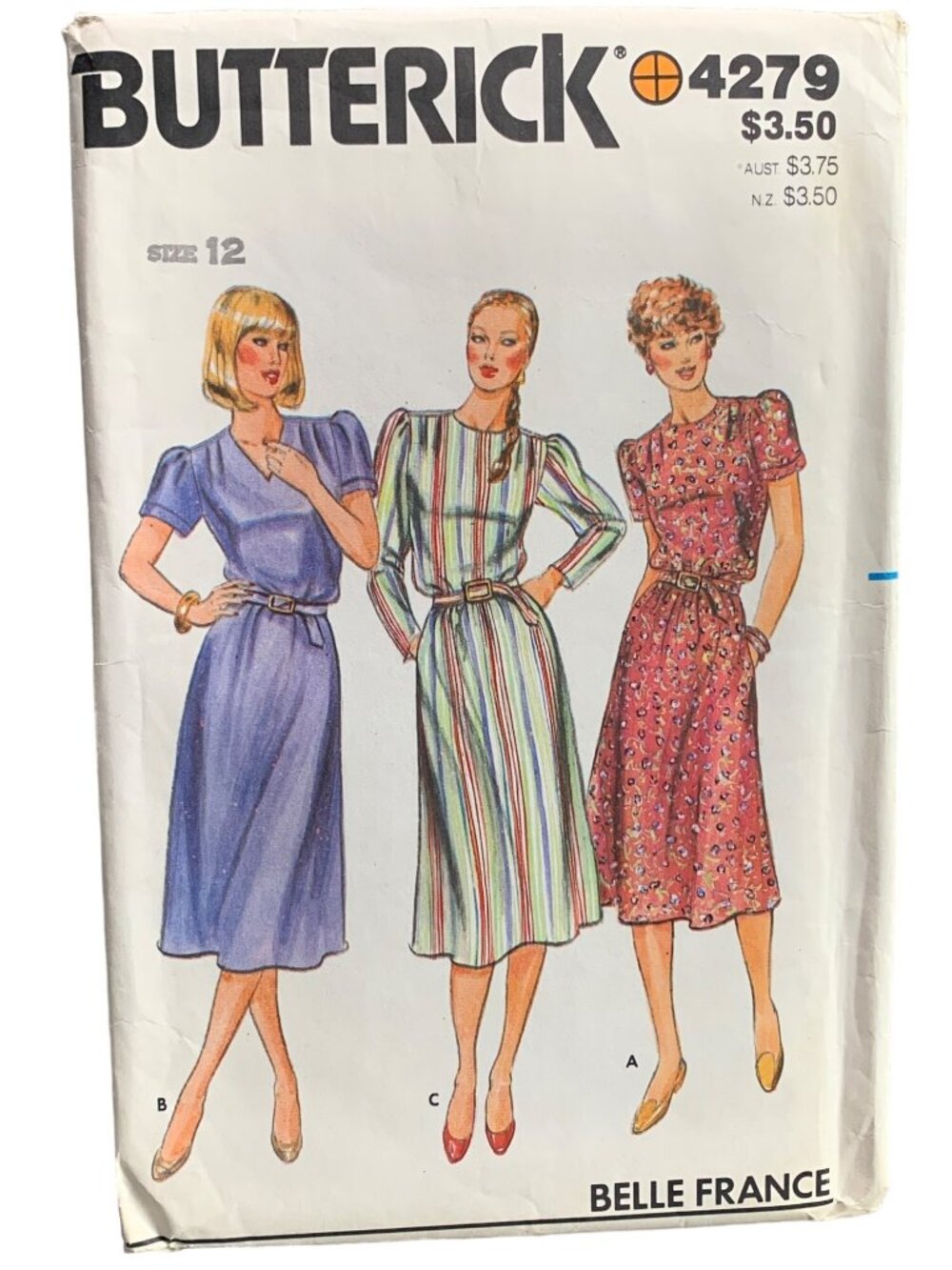 Butterick Belle France Women's Dress Pattern 4279 Size 12